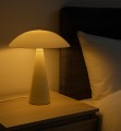 Lampa stołowa biurkowa piaskowa beżowa metalowa 31cm 1szt