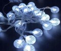 Lampki choinkowe łańcuch świetlny zimny biały kulki 50 Diod LED 7,5m