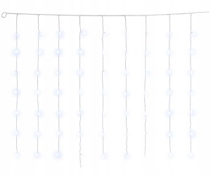 Kurtyna świetlna lampki choinkowe zimny biały 300 Diod LED 3x2m