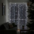 Kurtyna świetlna lampki choinkowe zimny biały 300 Diod LED 3x2m