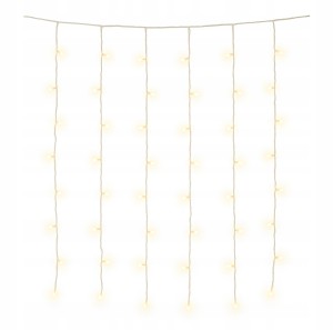 Kurtyna świetlna lampki choinkowe ciepły biały 300 Diod LED 3x2m
