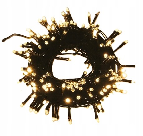 Lampki choinkowe łańcuch świetlny ciepły biały 100 diod LED 10m