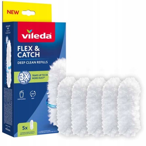 Wkłady do miotełki do kurzu Vileda Flex & Catch 5 sztuk w opakowaniu