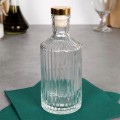 Butelka szklana ozdobna karafka na wino sok ze złotym korkiem 250ml 1szt
