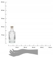 Butelka szklana ozdobna karafka na wino sok ze złotym korkiem 500ml 1szt