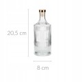Butelka szklana ozdobna karafka na wino sok ze złotym korkiem 500ml 1szt