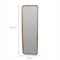 Lustro ścienne wiszące z drewnianą ramą klasyczne prostokątne 36x115cm 1szt