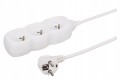 Przedłużacz 3 gniazdowy 1 m biały 250 V 16 A OWY 3×1 mm²