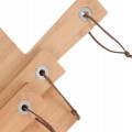 Zestaw 3 desek do krojenia bambusowe naturalne różne rozmiary 30-45cm
