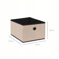 Pojemnik do przechowywania tekstylny beżowy 32x25x18cm 1szt