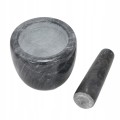 Moździerz kamienny marmurowy czarny do mielenia przypraw 12cm 1szt