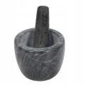 Moździerz kamienny marmurowy czarny do mielenia przypraw 12cm 1szt