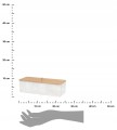 Pojemnik z przegródkami na biżuterię kosmetyki plastikowy 23cm 1szt