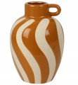 Wazon ceramiczny z uchem duży w paski różne kolory 19x13cm 1szt