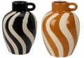 Wazon ceramiczny z uchem duży w paski różne kolory 19x13cm 1szt