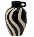 Wazon ceramiczny z uchem duży w paski różne kolory 19x13cm 1szt