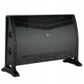 Grzejnik konwektorowy elektryczny 2000W z termostatem czarny 58,5 cm