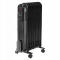 Grzejnik olejowy 2000W 9 żeber czarny regulowana moc z termostatem