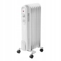 Grzejnik olejowy 7 żeber 1500W biały z regulacją mocy i termostatem 240V