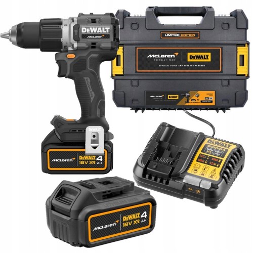 Wiertarko-wkrętarka udarowa DeWalt DCD85MM2T-QW 18V 2x4Ah XR MCLAREN 500 W