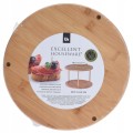 Patera dwupoziomowa drewniana okrągła obrotowa bambusowa piętrowa 25cm 1szt