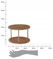 Patera dwupoziomowa drewniana okrągła obrotowa bambusowa piętrowa 25cm 1szt