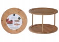 Patera dwupoziomowa drewniana okrągła obrotowa bambusowa piętrowa 25cm 1szt