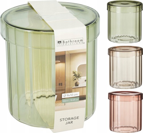 Pojemnik szklany słoik do przechowywania łazienkowy mix kolorów 550ml 1szt