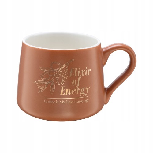 Kubek porcelanowy karmelowy 340 ml na kawę i herbatę 1 szt.