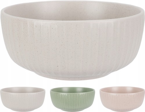 Miska ceramiczna obiadowa basic różne kolory ryflowana 15cm 600ml 1szt
