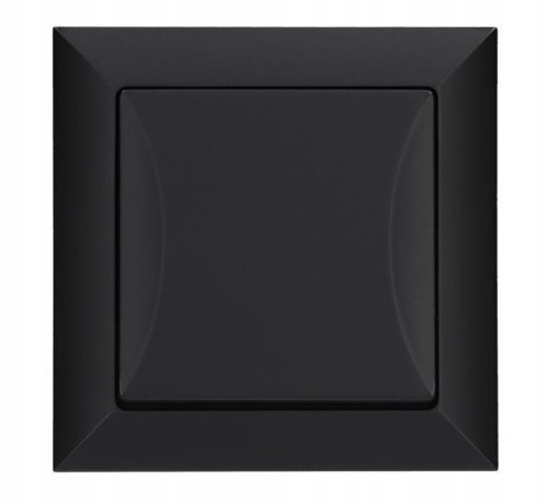 Włącznik pojedynczy podtynkowy 8,1x8,1cm czarny 1-biegunowy 1 szt.