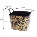 Kosz uniwersalny na drewno plastikowy z uszami 53x38cm 36L 1szt