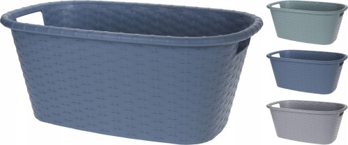 Kosz na pranie plastikowy łazienkowy pleciony różne kolory 35L 1szt