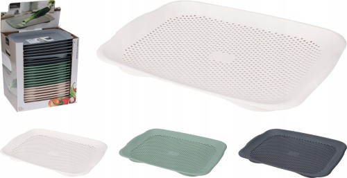 Deska do krojenia serwowania z cedzakiem plastikowa 36,5x27cm 1szt