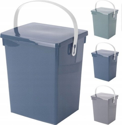 Pojemnik łazienkowy na proszek do prania plastikowy różne kolory 5,5L 1szt