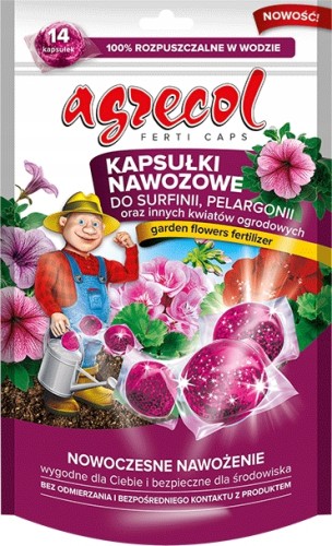 Nawóz w kapsułkach do surfinii pelargonii kwiatów
