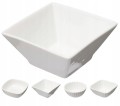 Zestaw 6 miseczek na przekąski dipy ceramiczne białe różne wzory 125ml