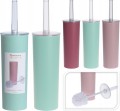 Szczotka łazienkowa WC z pojemnikiem plastikowa różne kolory 9x39cm 1szt