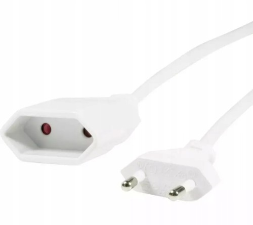 Przedłużacz mieszkaniowy jednogniazdowy H03VV-F 2x0,75 1,5 m biały 1 szt.