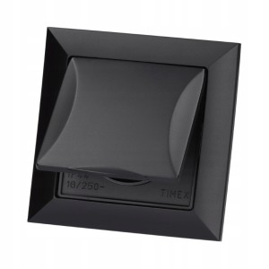 Gniazdo pojedyncze czarne elektryczne podtynkowe 16A IP20 1 szt.