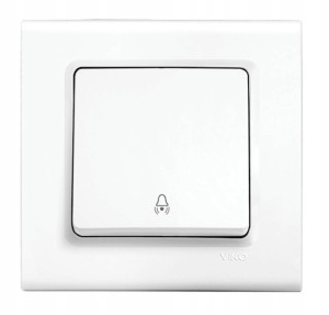 Włącznik dzwonkowy jednoprzyciskowy biały podtynkowy 8,5 cm 1 szt.