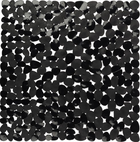 Mata łazienkowa antypoślizgowa do brodzika przyssawki czarna 53x53cm 1szt