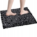 Mata łazienkowa antypoślizgowa do brodzika przyssawki czarna 53x53cm 1szt