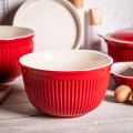 Miska ceramiczna kuchenna salaterka czerwona 22cm 2,5L 1szt