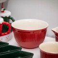 Miska ceramiczna kuchenna salaterka czerwona 22cm 2,5L 1szt