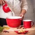 Miska ceramiczna kuchenna salaterka czerwona 22cm 2,5L 1szt