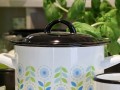 Pokrywka emaliowana do garnka klasyczna czarna 14cm 1szt
