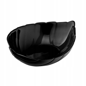Miska szklana salaterka liść czarna uniwersalna 17,5cm 330ml 1szt