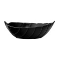 Miska szklana salaterka liść czarna uniwersalna 17,5cm 330ml 1szt