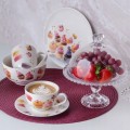 Patera szklana na nóżce z kloszem okrągła elegancka 1szt
